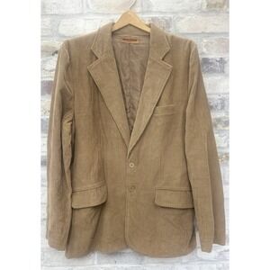 Machine Co Type Field Apparel Blazer Men's L‎ Brown Corduroy Lined Sport Coat
